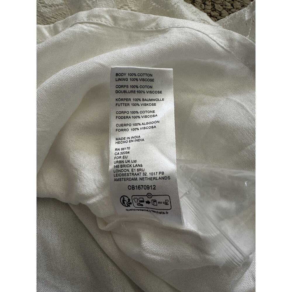 Free People Sunkissed Mini Dress Women's Size Medium 100% Cotton Ivory - Picture 8 of 11